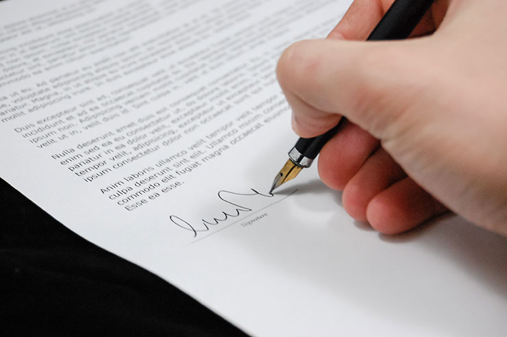 avtal enskilda egendom underskrift